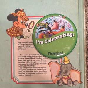 Disneyland Green Celebration Button